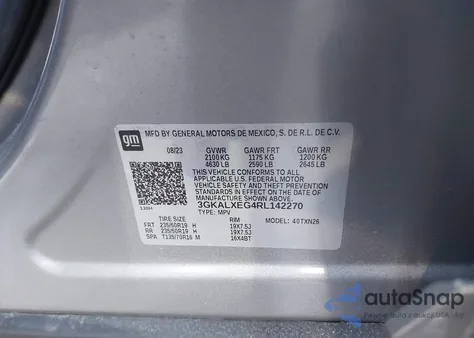 2024 GMC Terrain Awd Denali z USA, uszkodzony, nr VIN 3GKALXEG4RL142270